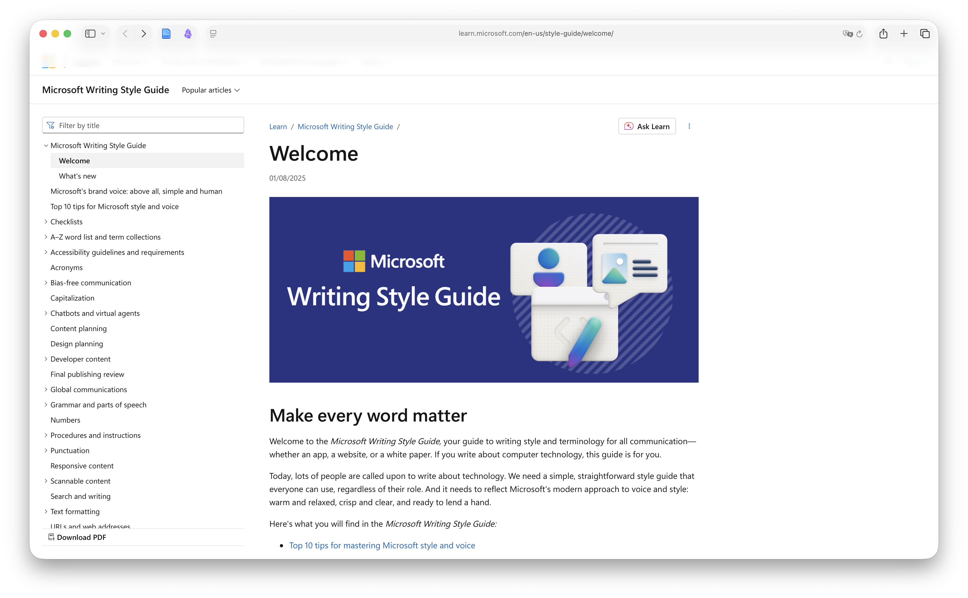 Microsoft Writing Style Guide